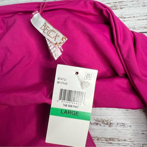 BECCA Women's Large Color Prism Bottom Wine Purple New Strappy Cut Outs - Picture 6 of 8